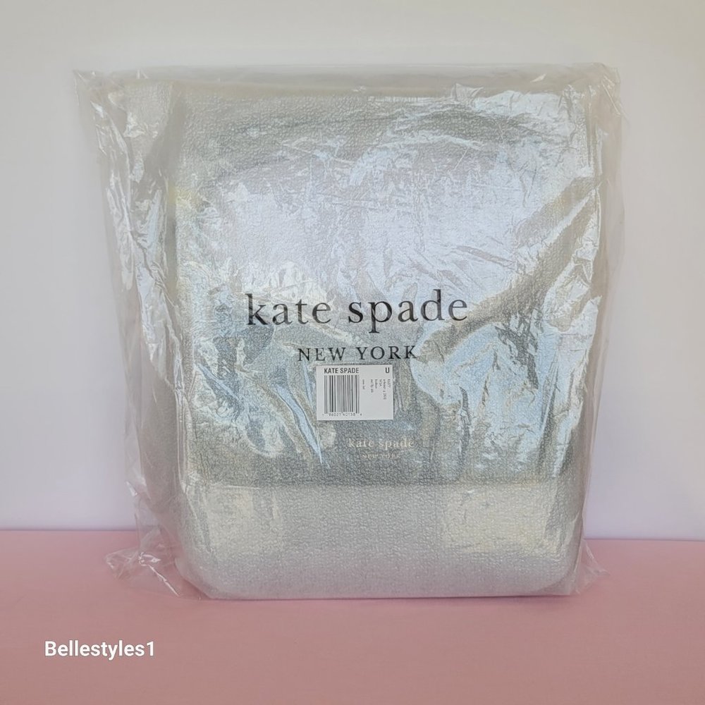 KATE SPADE Hudson Pebbled Leather Medium Flap Convertible Shoulder Bag-Artesian⭐ - Picture 16 of 16
